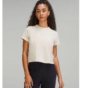 Lululemon Classic Fit Cotton T-Shirt Size 4 Natural Ivory